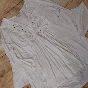 Live and Let Live Peasant Bell Sleeve Tunic Size 2X